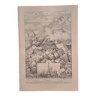Lithographie sur la montagne de 1922
