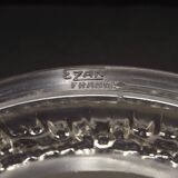 Signed EZAN France Frosted & Clear Glass Icicle Shades - Art Deco Lighting