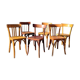 Mix 6 bistro chairs 50s/60s in curved wood