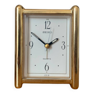 Seiko vintage gold quartz alarm clock