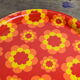 Vintage orange flower tray.