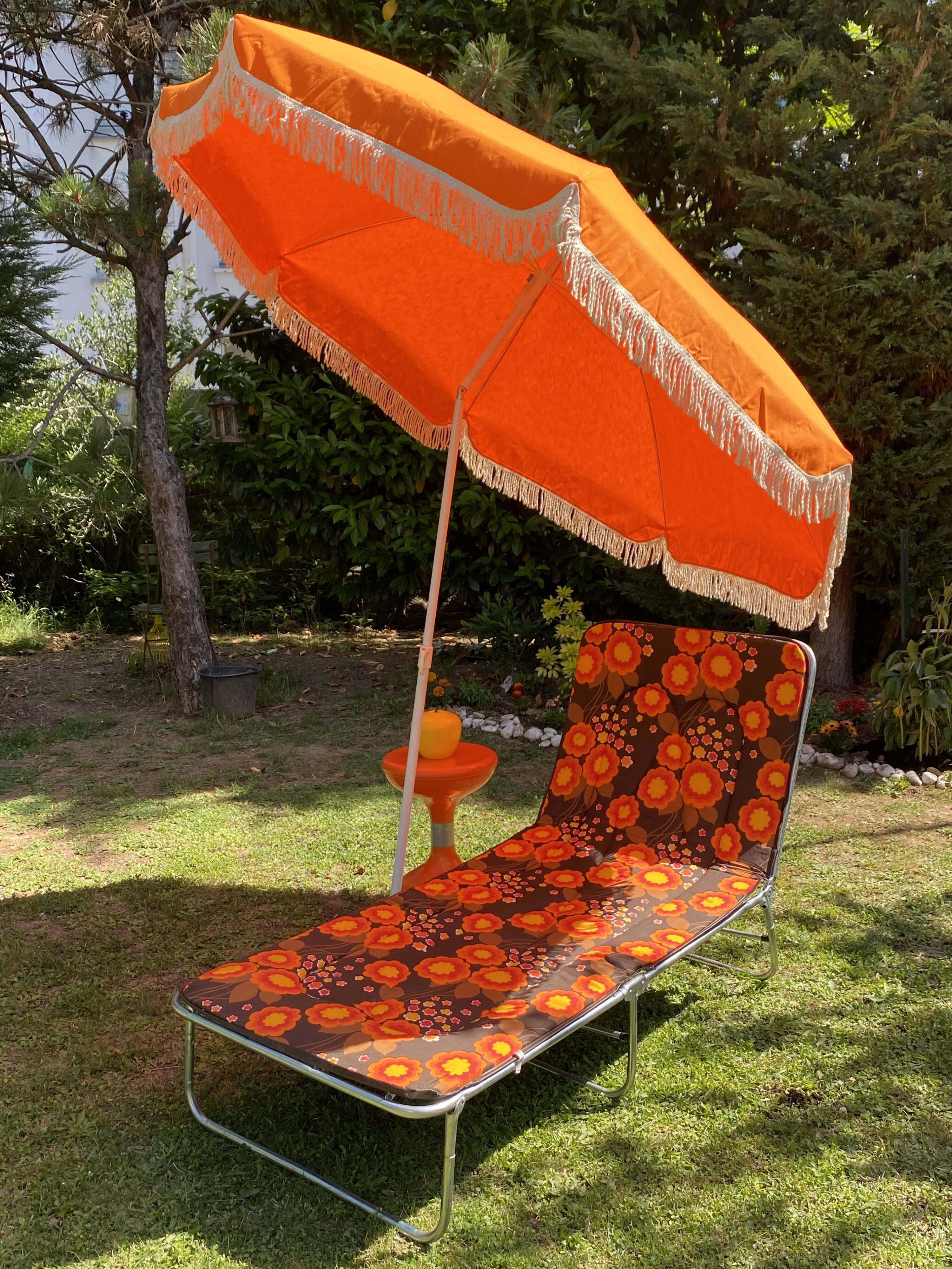 Vintage orange umbrella