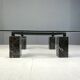Vintage black marble coffee table by Artedi, 1970s