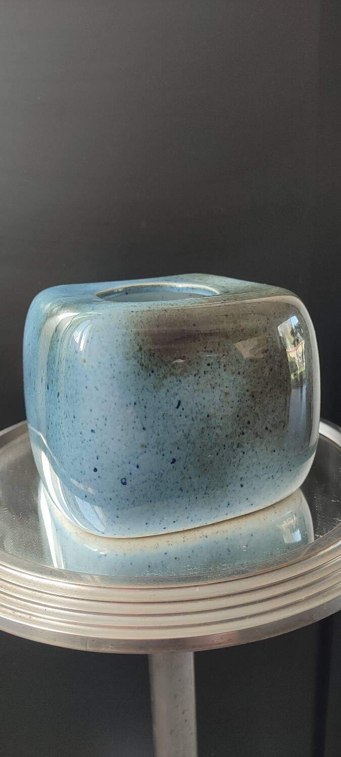 Virebent Vintage 60-70s porcelain cube candlestick