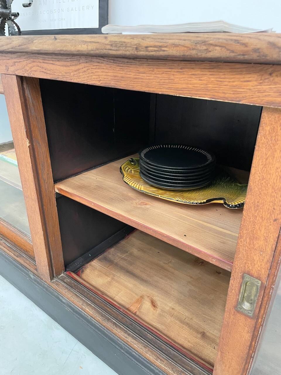 Enfilade de métier XXL chêne portes vitrées