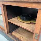 Enfilade de métier XXL chêne portes vitrées