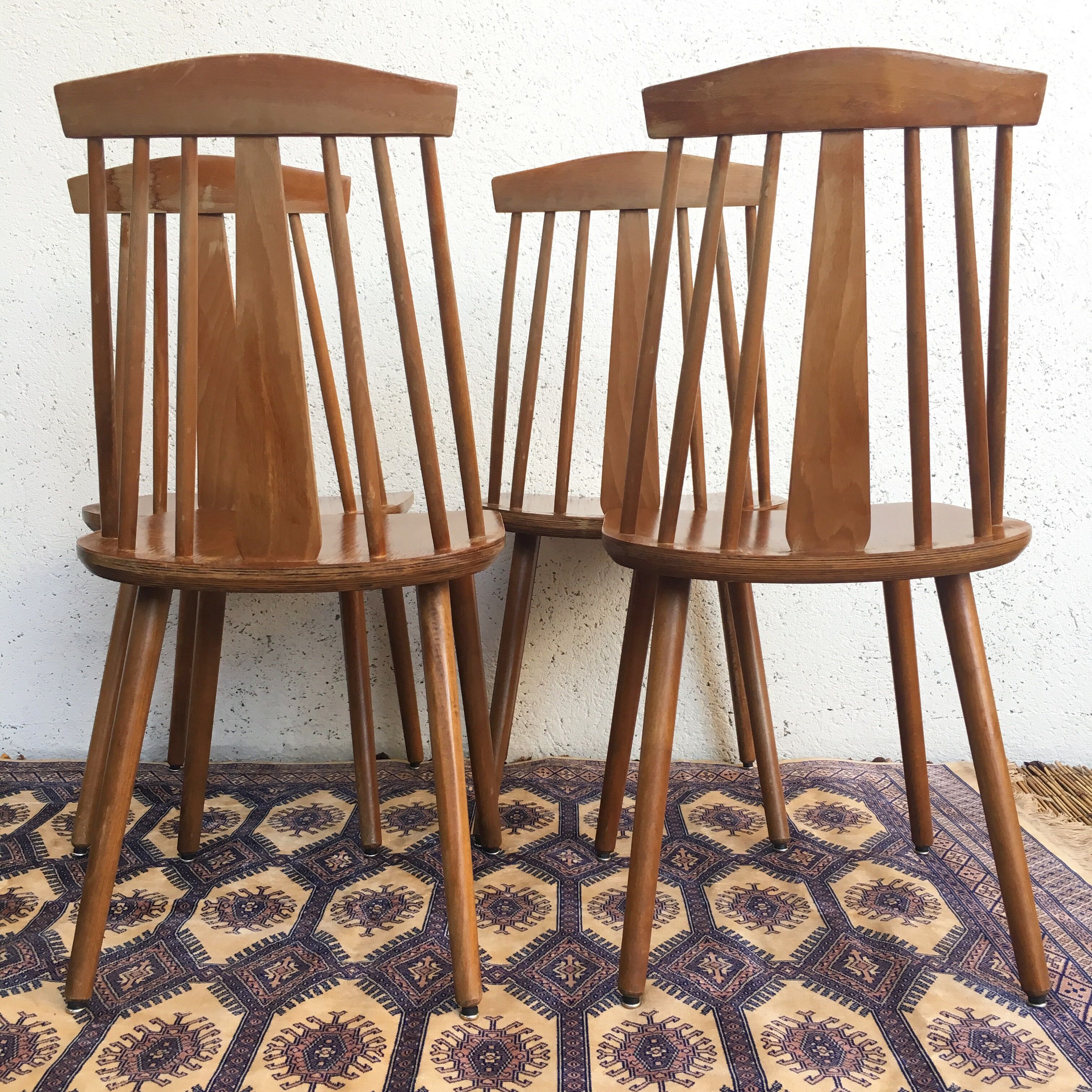 Set of 4 scandinavian chairs