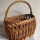 Panier osier ancien tressage