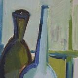 Original mid-century Swedish oil on canvas – “Still Life” by Arthur Nilsson – vintage & framed – 62 × 71 cm