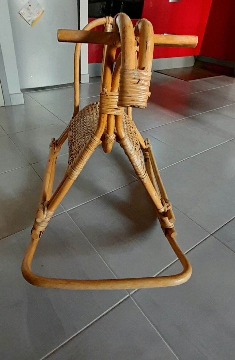 Rattan rocking horse 1960