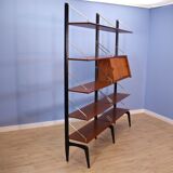 Dutch wall unit in teak by Louis van Teeffelen for WeBe, 1960s