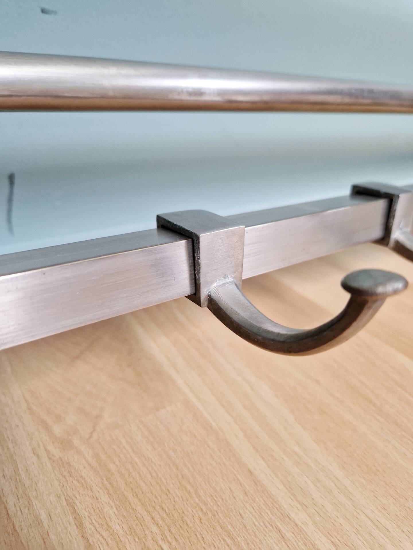Nickel-plated Art Deco coat rack, 1920s