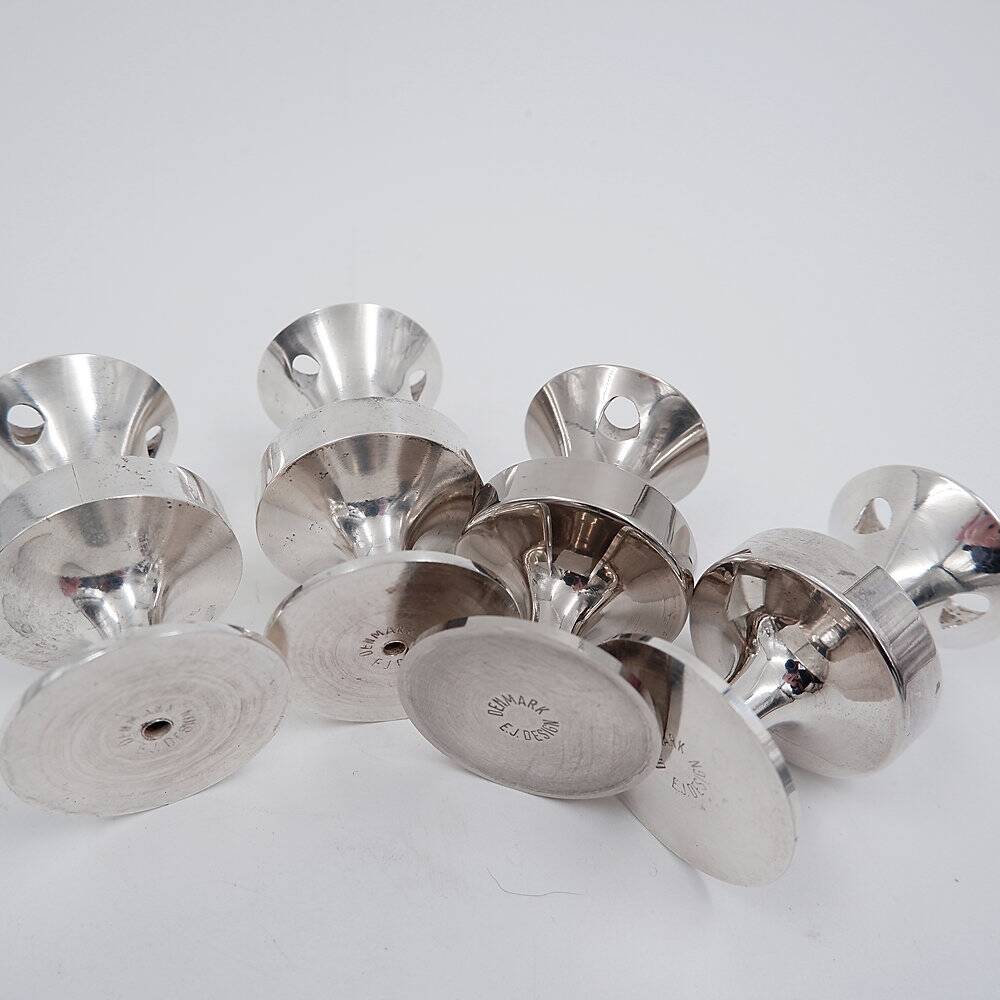Set of 4 miniature candle holders by Erik Jörgensen, Denmark, 1950s.