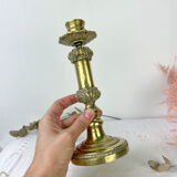 Candle holder in chiseled bronze Louis XVI style