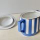 Fox trott sugar bowl from sarreguemines, 1930s, vintage art deco earthenware