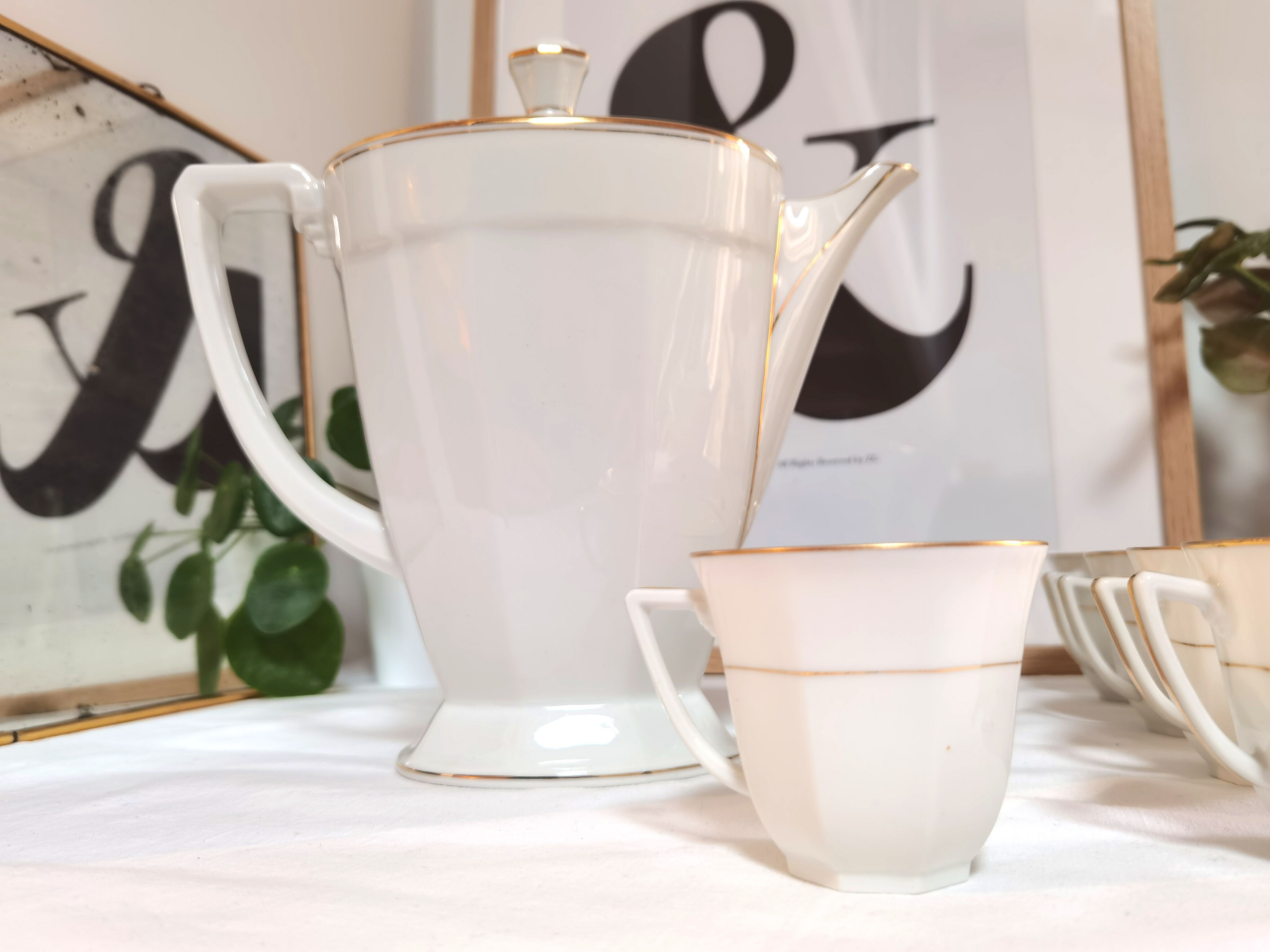 Art Deco porcelain coffee service