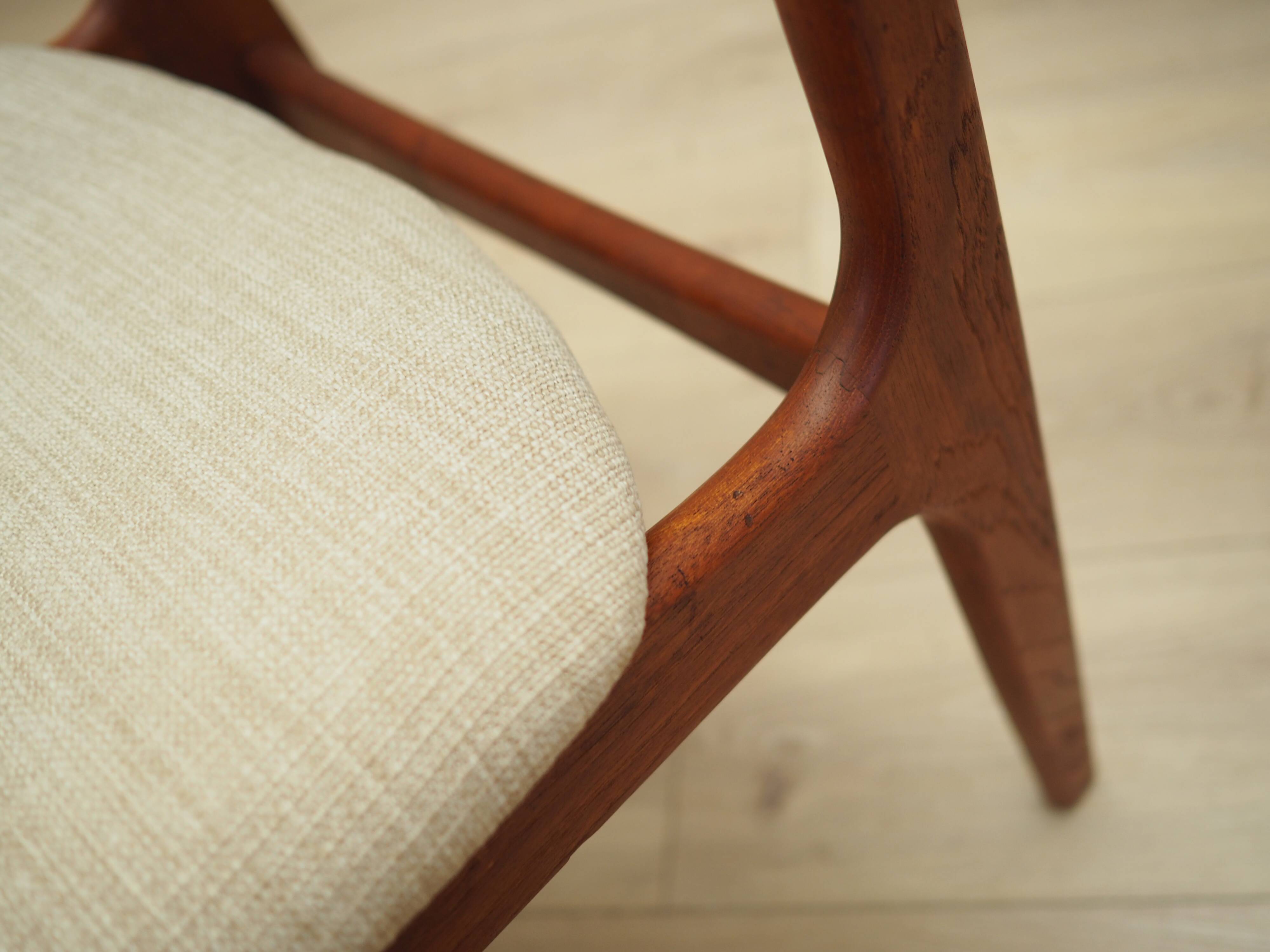Set of four teak chairs, Danish design, 1960s, manufactured by N. & K. Bundgaard Rasmussen