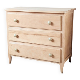 Commode vintage en bois blond, rénovée