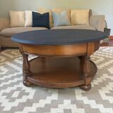 Table basse ronde en bois massif