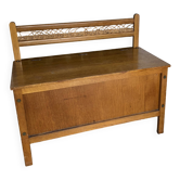 Vintage wooden chest/bench from the 60s/70s.