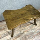 brutalist coffee table in solid wood
