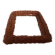 Miroir rectangulaire en osier verni