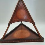 Lampe pyramide en cuire