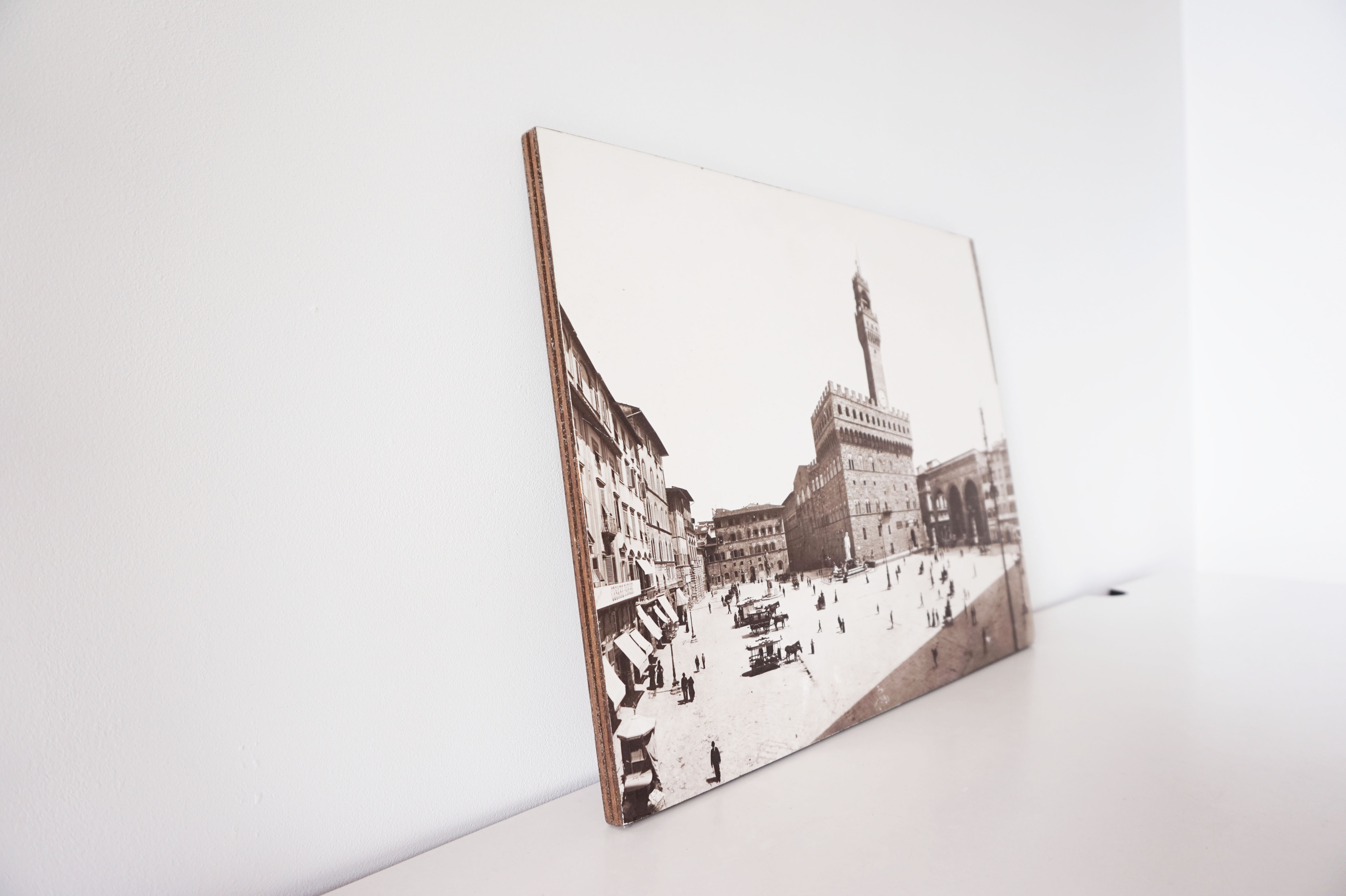 Photograph on wood panel - Florence Italy