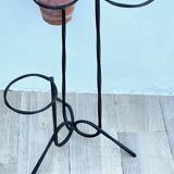 Porte plantes géométrique acier design vintage