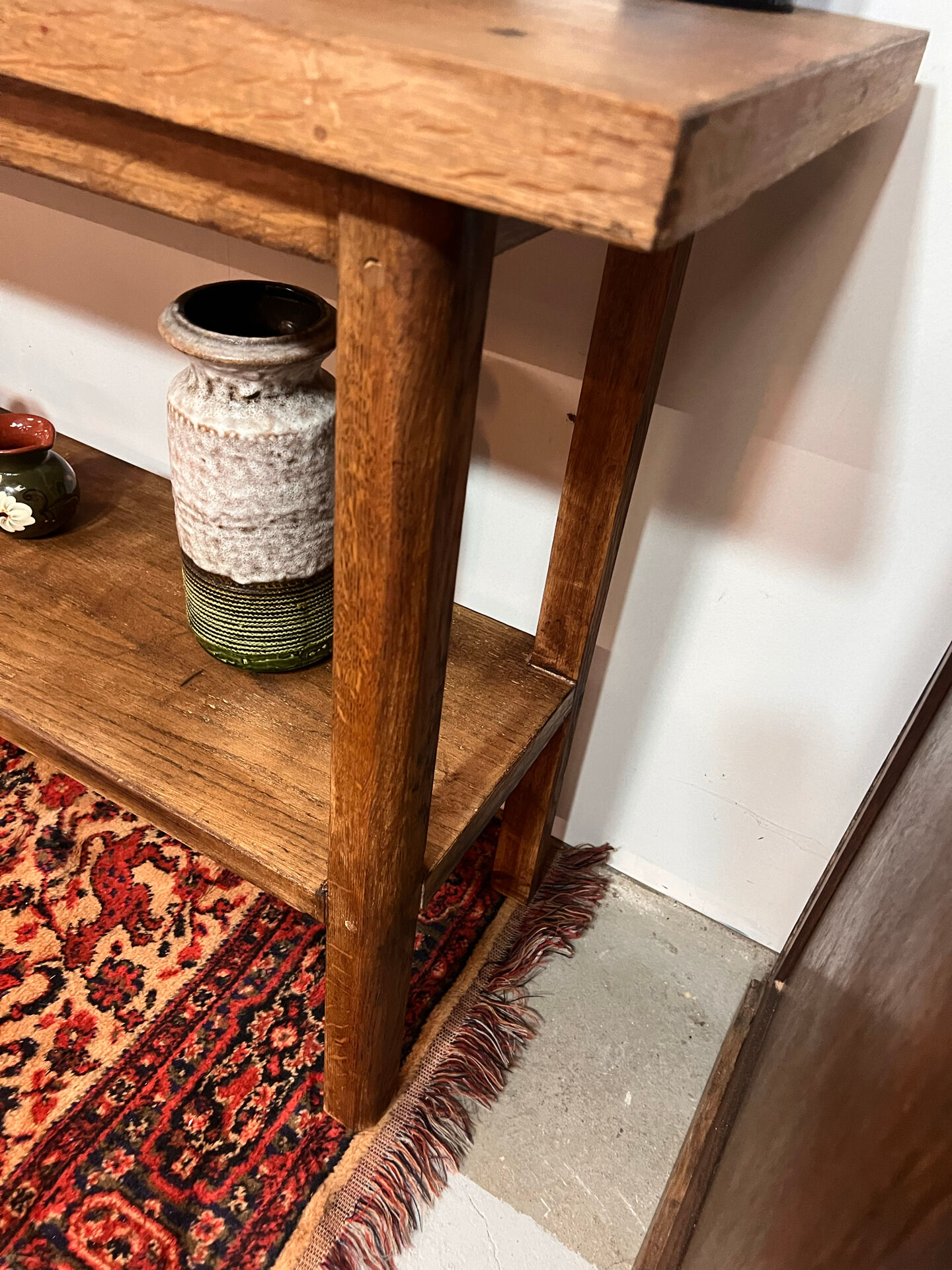 Ancienne console d’atelier en chêne