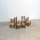 Ensemble de six chaises de salle à manger françaises par Charles Dudouyt