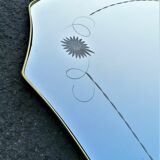 Vintage free-form asymmetrical mirror