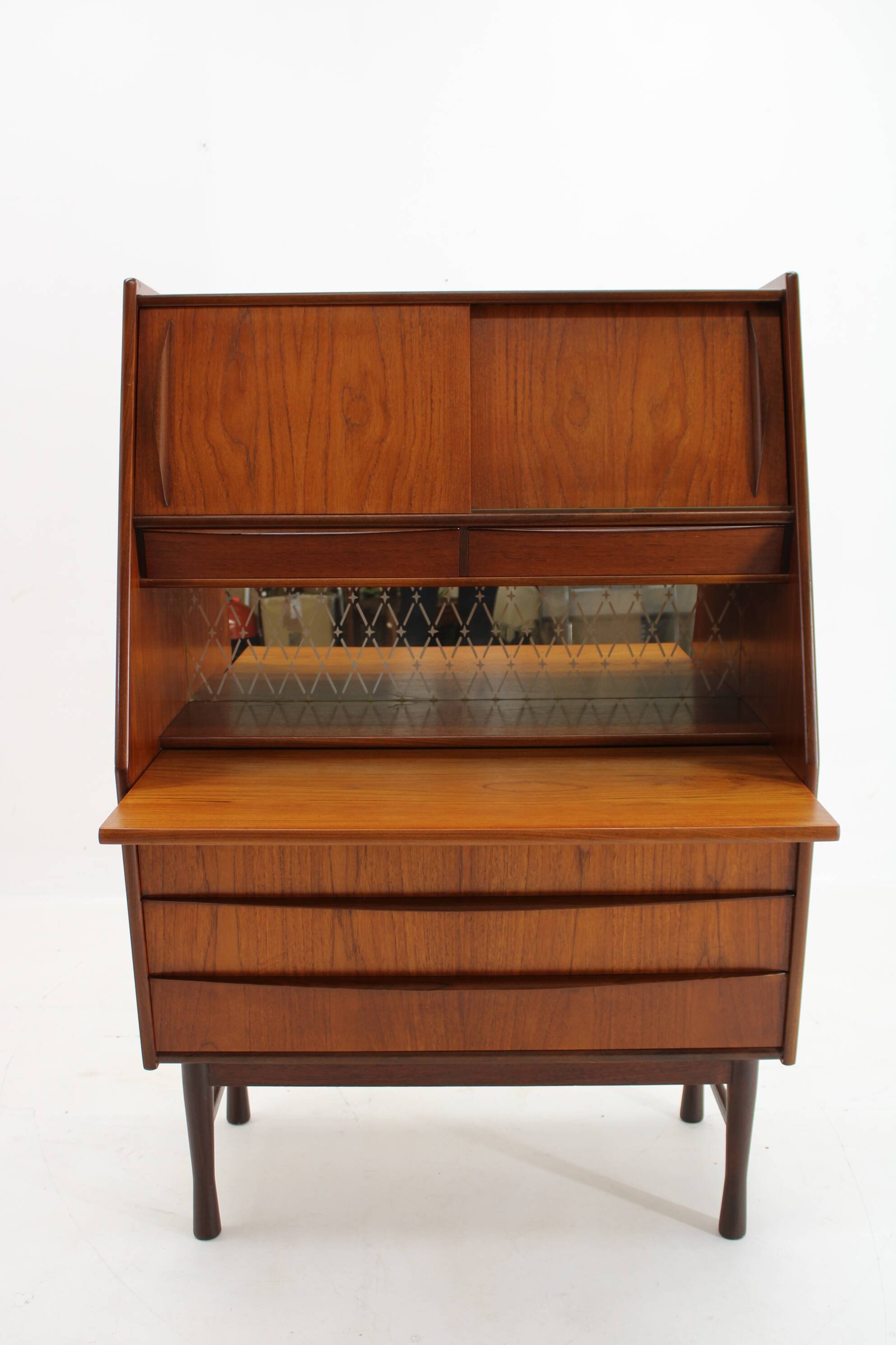 1960s Danish Teak Secretary/Writing Cabinet