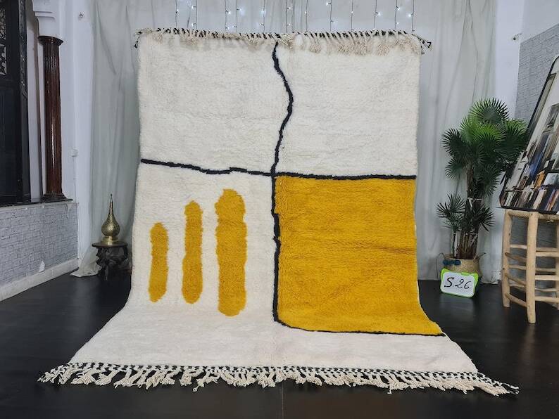 Moroccan yellow carpet 240/160cm