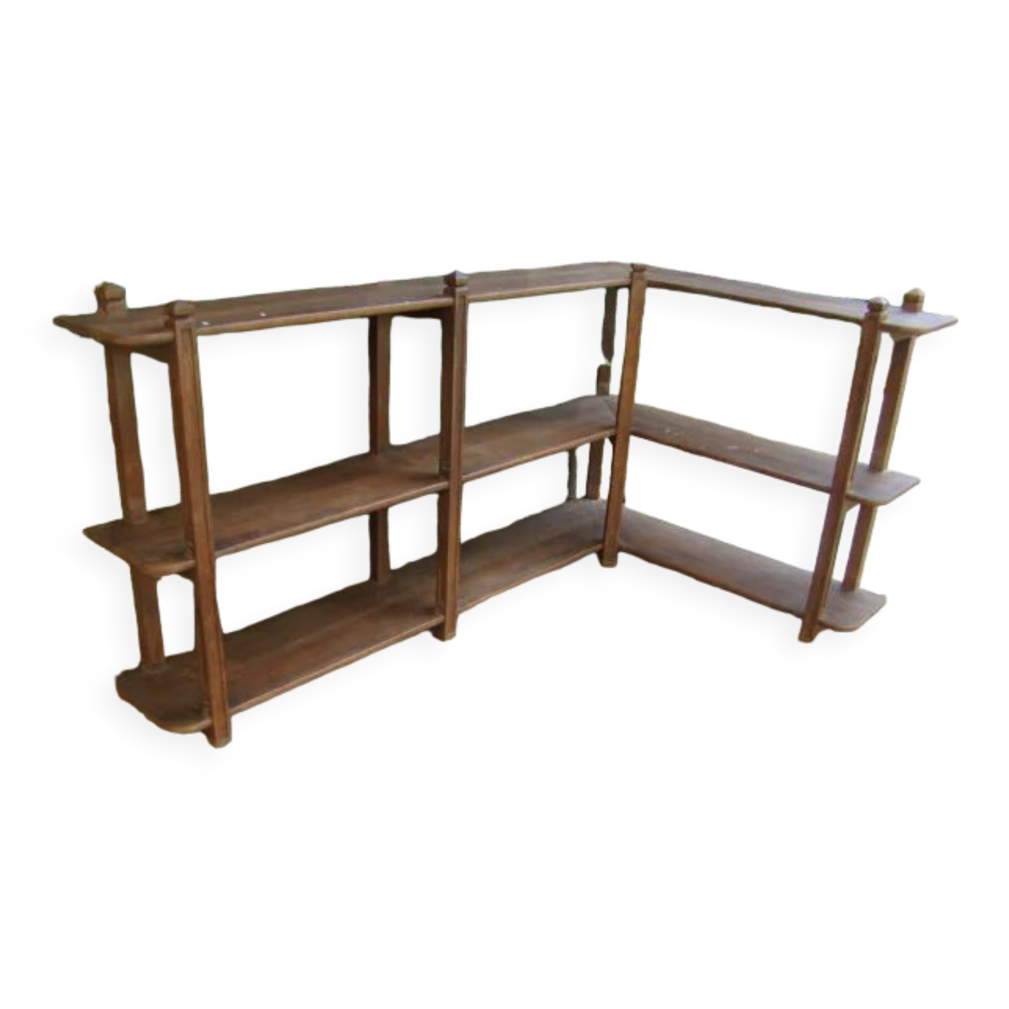 Old solid oak corner shelf