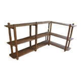 Old solid oak corner shelf