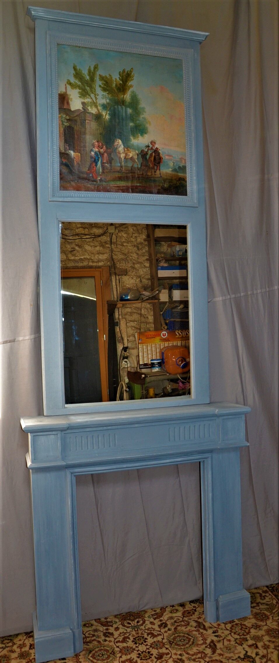 Wooden fireplace Louis XVI