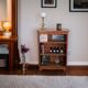 Bibus marquetry in rosewood, Transition style - Mid 20th century