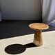 Natural solid suar side table (monoxyle) with a minimal conical base.