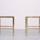 Paire de tables d'appoint carrées en laiton Renato Zevi, années 1970, Italie