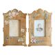 Pair of frames art nouveau circa 1900 dragonfly and flowers for restoration