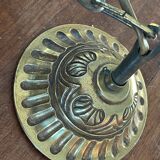 Suspension brass basket and glass vintage diamond tip