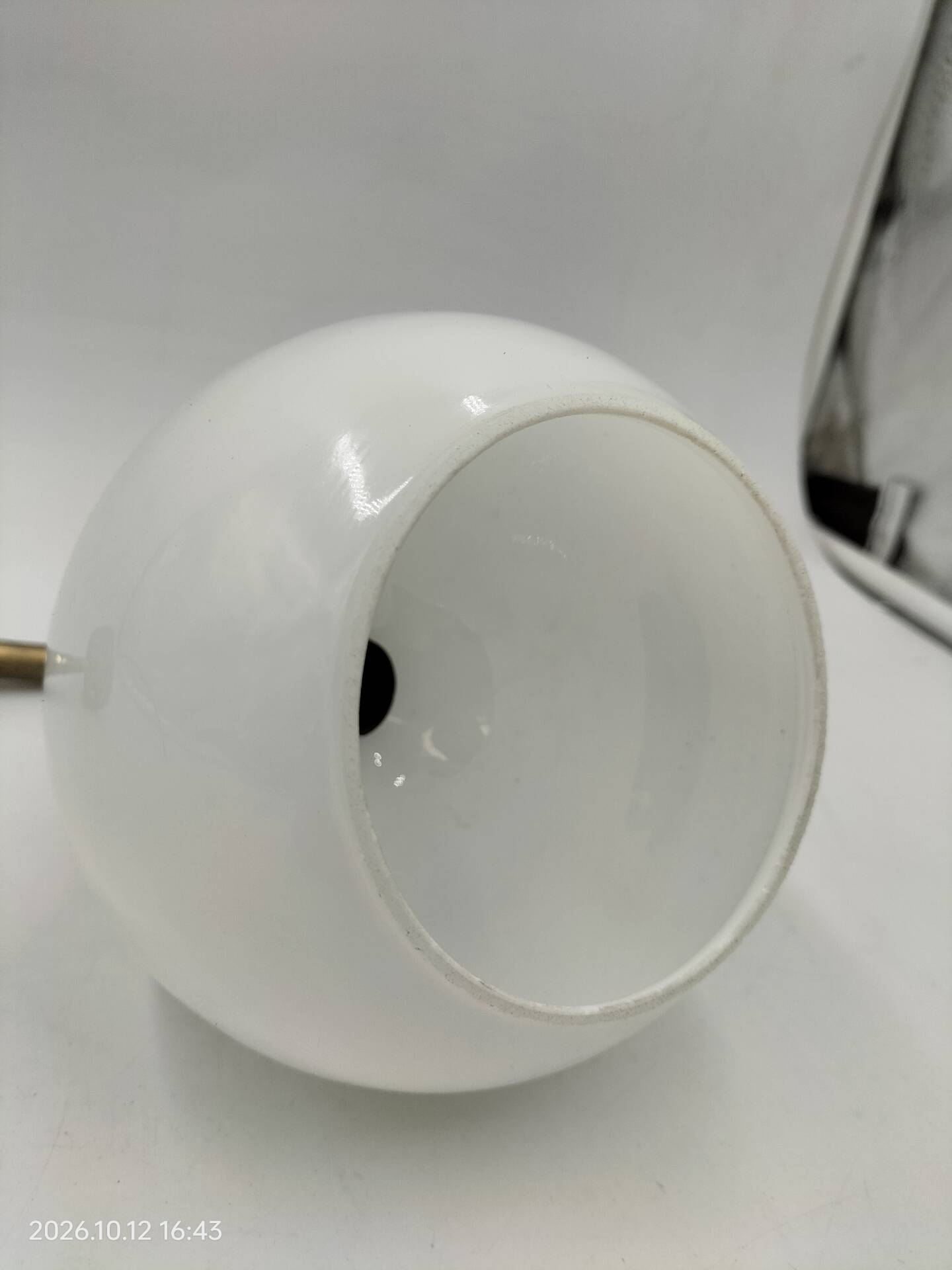 Brass and glass wall light