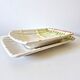 Vintage ceramic asparagus dish and drainer Barbotine