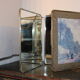 Vintage triptych barber mirror