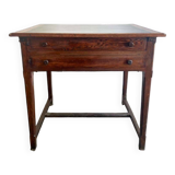 Vintage oak high table / drawing table with deep drawers