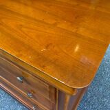 Louis Philippe wooden chest of drawers with 3 drawers