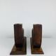 Pair of brutalist wooden candlesticks, 1960s