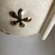 Vase en céramique faïence de Longwy 1960 fleurs or