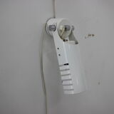 Set of three white adjustable design wall lamp, 1980's.